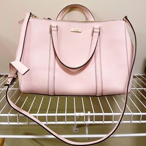 Soft Pink Kate Spade tote with removable strap